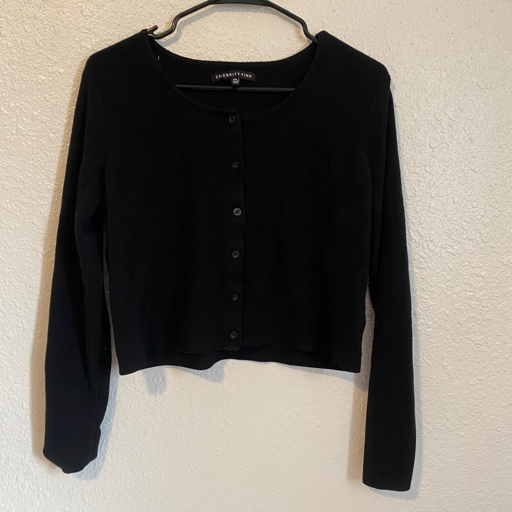 Black Button-Up Cardigan
